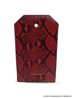 Marc Jacobs Red Snake Skin Print Small Tablet Case
